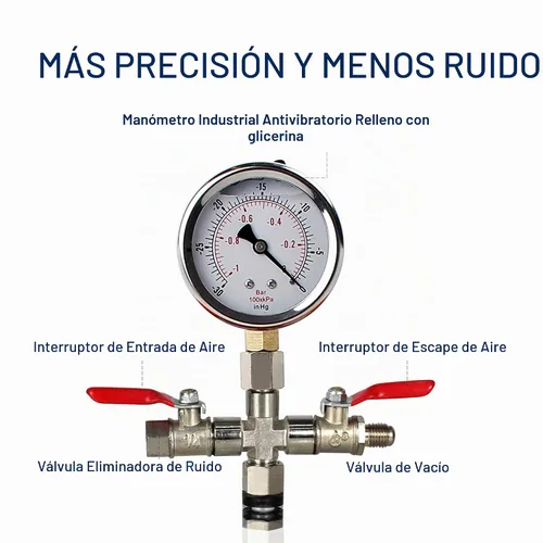 Vista 6 de Kit de cámara de aspiradora BACOENG, de silicona, para desgasificación de resinas, silicona y epoxies, acero inoxidable, 1.5 galones