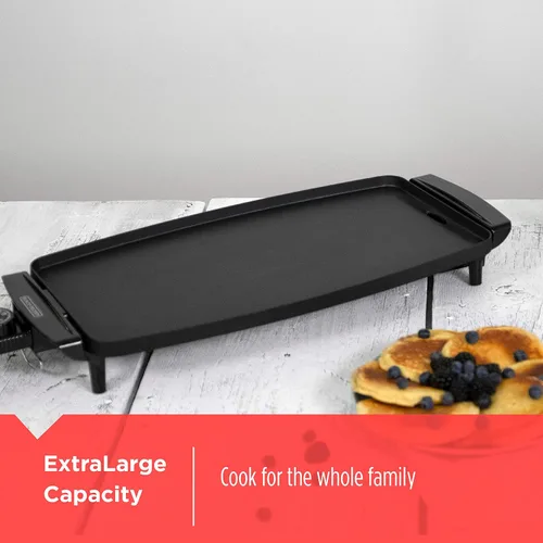 Vista 2 de BLACK+DECKER Plancha eléctrica con sonda de temperatura extraíble, parrilla interior, plancha para panqueques, negro, GD1810BC