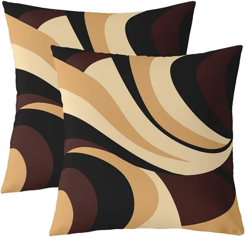 Vista 12 de Juego de 2 fundas de almohada abstractas de 16 x 16 pulgadas para niños, niñas, adolescentes, decoración de dormitorio, moderna a rayas, decoración