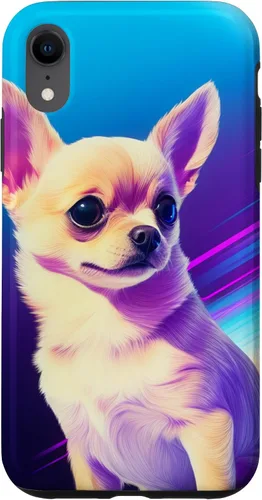 Vista 25 de Chihuahua Dog Retro Rainbow para Chihuahua Dog Lovers Case para iPhone 17