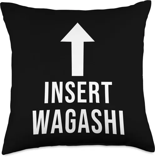 Vista 4 de Funny Drink And Food Lover Clothing Gifts Insert Wagashi Funny Eat Cooking Drink Food Lover Throw Pillow, 16x16, Multicolor