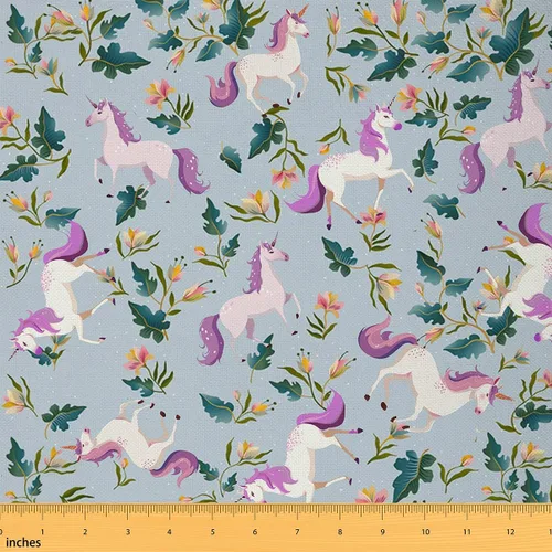 Vista 38 de Feelyou Tela de Dibujos Animados de Frutas por el Patio, Tela con Diseño Temático de Frutas Tropicales para Sillas y Proyectos de Bricolaje