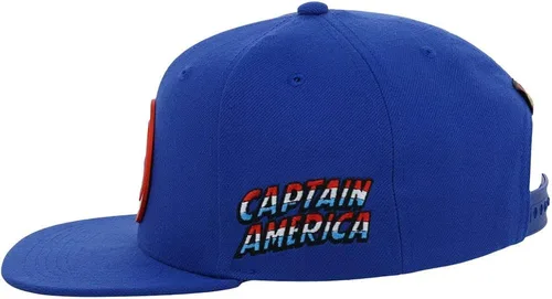 Vista 6 de Marvel Capitán América Youth Comic UV ajustable Snapback Flat Bill Cap Royal Blue, Azul Real