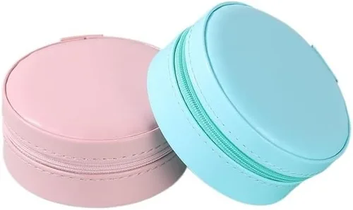 Vista 4 de joyero Caja De Almacenamiento De Joyas Portátil, Organizador De Viaje, Estuche De Joyería, Almacenamiento De Cuero, Pendientes, Collar, Anillo, 01