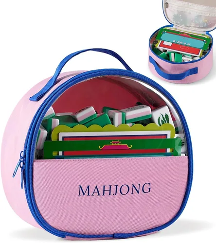 Vista 8 de Colorblock Mahjong - Bolsa para azulejos Mahjong de hasta 1.4 pulgadas Verde