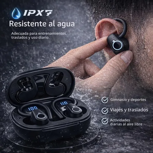Vista 5 de Auriculares inalámbricos,Auriculares deportivos Bluetooth 5.3,HiFi