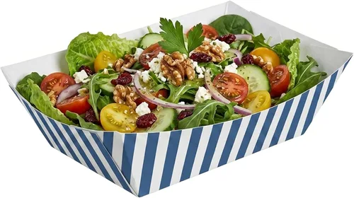 Vista 55 de Restaurantware -Bio Tek - Bandejas de alimentos de 2 onzas, 400 bandejas de papel desechables para alimentos, resistentes, a prueba de grasa, botes
