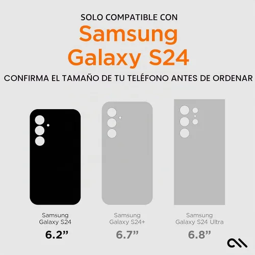 Vista 2 de Case-Mate Funda transparente resistente para Samsung Galaxy S24 [protección contra caídas D3O de 16 pies] [compatible con carga inalámbrica] Funda