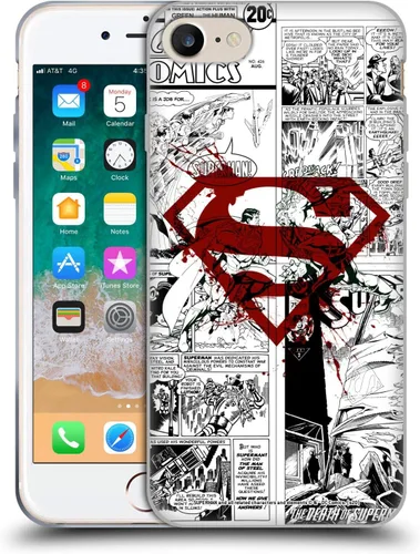 Vista 82 de Head Case Designs Funda de gel con licencia oficial de Superman DC Comics Collage Comicbook Art [protección de grado militar] compatible con Apple
