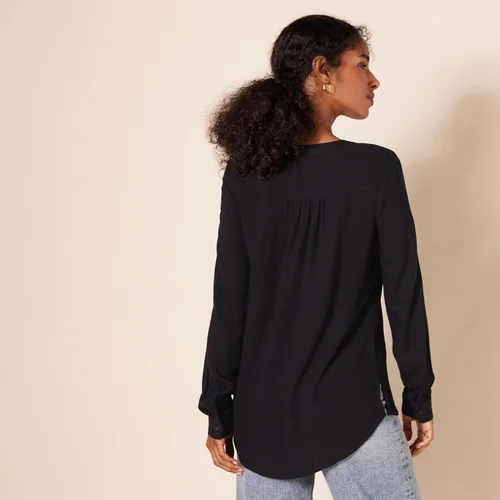 Vista 2 de Tienda Essentials - Blusa tejida de manga larga para mujer