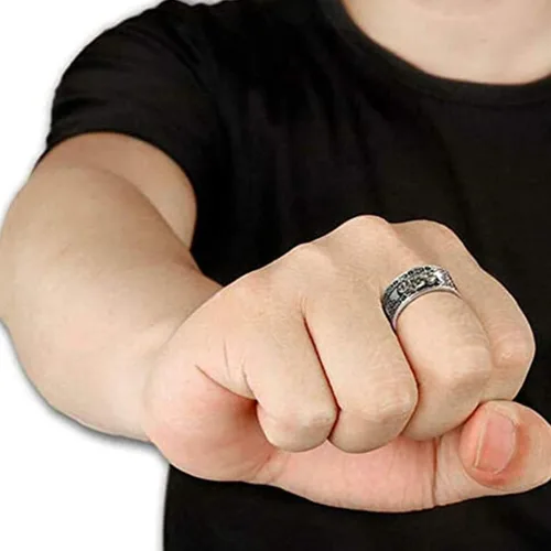 Vista 5 de ZUYOKI FENG Shui PIXIU MANI - Anillo de protección contra la riqueza, amuleto de Feng Shui, anillo ajustable abierto de la suerte, anillo de joyería
