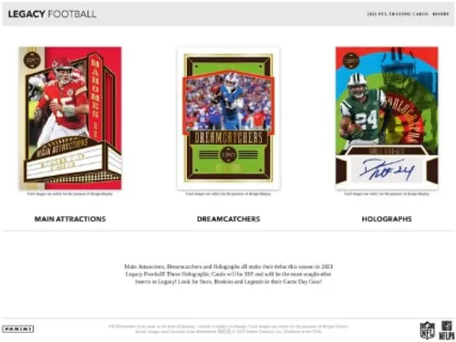 Vista 3 de 2023 Panini Legacy NFL - Caja de cromos de fútbol (12 paquetes/caja)