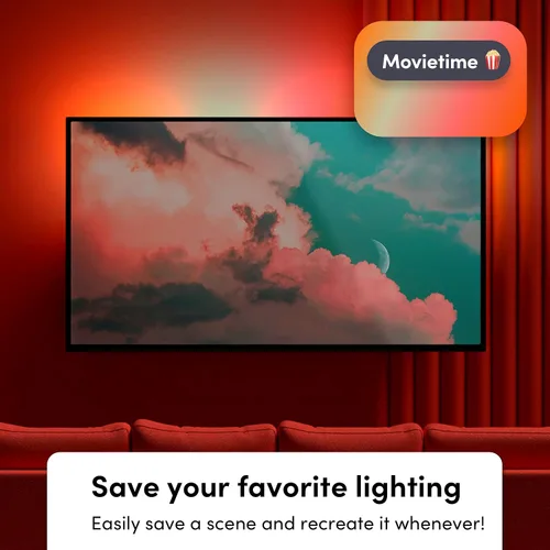 Vista 5 de LIFX Paquete gamer con bombilla inteligente de 2 colores de 1100 lúmenes y tira de luz LED inteligente de 80 pulgadas