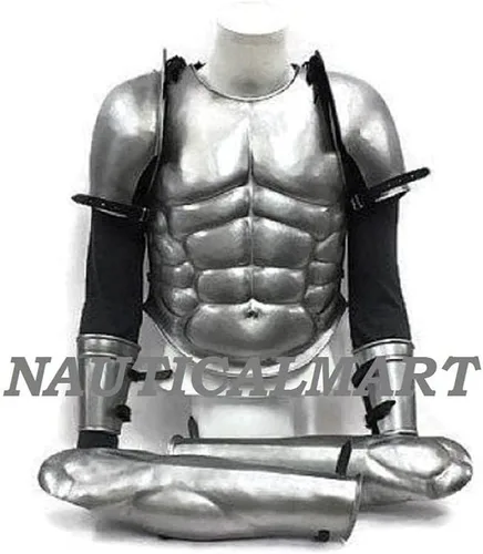 Vista 3 de Conjunto de armadura muscular griega LARP Armour medieval