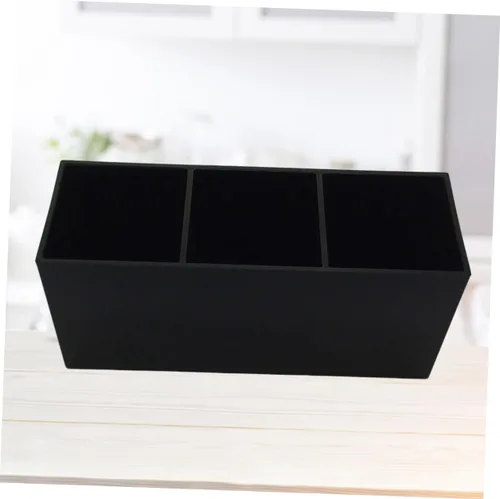 Vista 4 de Slot Acrylic Makeup Brush Organizer for Desktop Stylish Cosmetics Holder for Brushes Eyeliners and Accessories Compact and Sturdy Design for Vanity