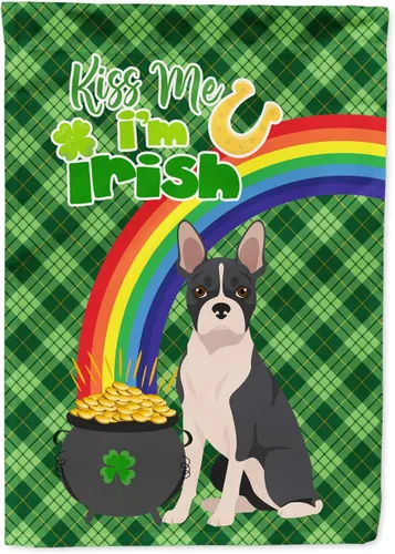 Vista 78 de Caroline's Treasures WDK4731GF - Bandera decorativa para jardín del día de San Patricio, color negro y tostado, Airedale Terrier, para jardín
