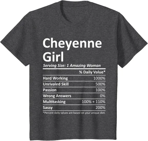 Vista 31 de CHEYENNE GIRL WY WYOMING - Camiseta divertida de regalo de City Home Roots USA, Negro, S
