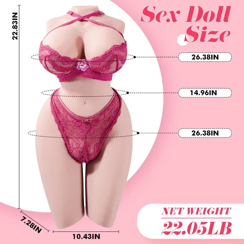 Vista 4 de Muñeca sexual de tamaño completo para hombres con pechos regordetes de gel súper suave, muñeca sexual realista con pechos grandes realistas, vagina