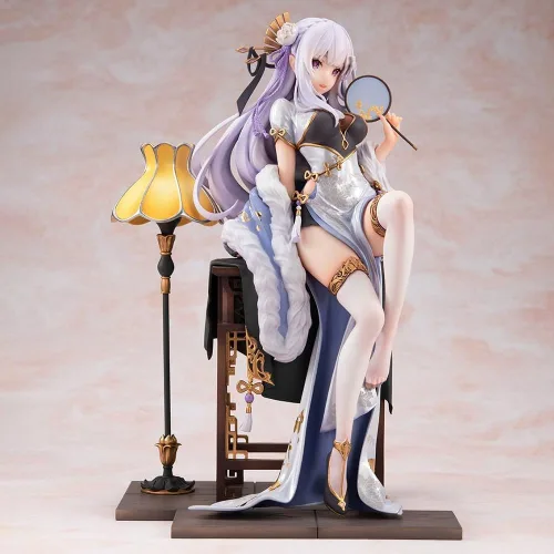 Vista 2 de LUNK Figura Emilia Figura de acción de anime Exquisita estatua de PVC, modelo coleccionable de escritorio, adornos de escritorio, regalo