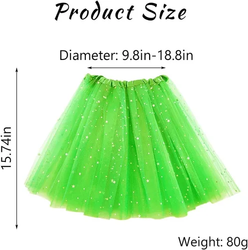 Vista 2 de DRESBE Falda LED para mujer, tutú iluminado, falda de tul brillante, para baile, fiesta, rave, festival, ropa de Halloween
