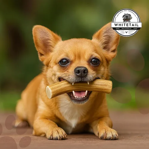 Vista 7 de WhiteTail Naturals - Cuernos de ciervo para perros pequeños (paquete de 12) cuernos masticables naturales para cachorros y pequeños masticadores