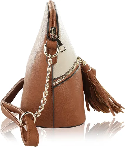Vista 3 de MKF Crossbody Bag for Women PU Leather Pocketbook Handbag Multi Pocket Messenger Purse, Shoulder Crossover