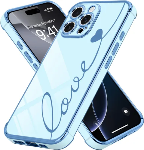 Vista 9 de LCHULLE Funda compatible con iPhone 12 para mujeres y niñas, bonito diseño de corazón de amor con enchapado de lujo, cubierta de TPU suave a prueba