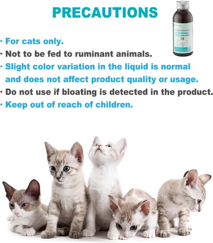 Vista 5 de Suplemento líquido de apoyo inmunológico para gatos, fórmula de L-lisina para gatos, 3.38 onzas L-lisina, astrágalo y vitaminas, apoya la salud