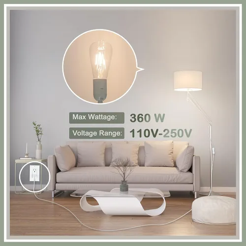 Vista 7 de JACKYLED Cable de extensión colgante para farol, UL 12 pies, E26 E27, interruptor de encendido/apagado, iluminación colgante para cocina