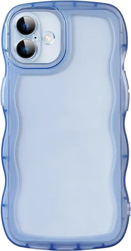 Vista 29 de Funda transparente compatible con iPhone 7 Plus/8 Plus, lindo marco ondulado de color sólido, transparente, de silicona suave, antiarañazos, a