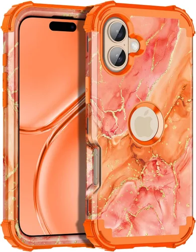 Vista 81 de Miqala Funda para iPhone 12, iPhone 12 Pro, que brilla en la oscuridad, tres capas, resistente a los golpes, protección de plástico duro + funda