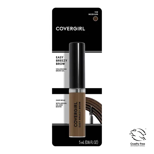 Vista 3 de COVERGIRL - Gel voluminizador de cejas Easy Breezy, mantiene las cejas durante 24 horas, infundido con aceite de argán y biotina, 100% libre