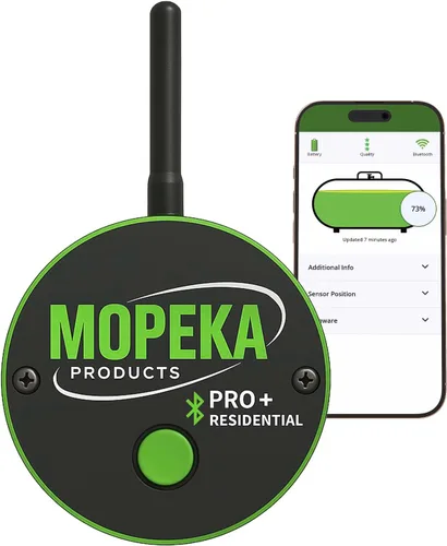 Vista 8 de Mopeka Pro + Sensor Celular - Sensor Ultrasónico Bluetooth y Celular Para Tanques de Propano de Acero - Perfecto Para Tanques de Propano - Hasta