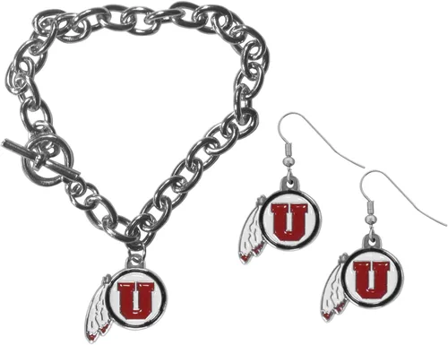 Vista 41 de Siskiyou Sports NCAA unisex-adult Chain Bracelet and Dangle Earring Set