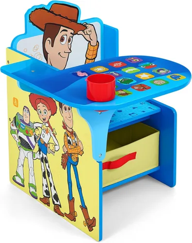 Vista 8 de Delta Children Escritorio con silla con compartimento de almacenamiento Azul