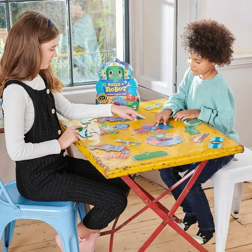 Vista 5 de eeBoo Juego de Ruleta Construye un Robot, Combina Números Simples con Diversión, 3 Años en Adelante.