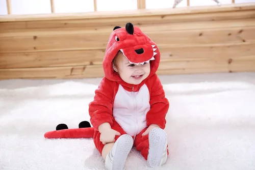 Vista 2 de TONWHAR Mameluco unisex para bebé pijama de dinosaurio de dibujos animados para perros pequeños