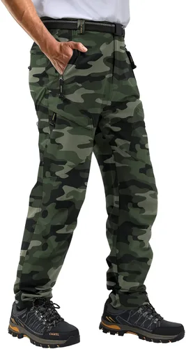 Vista 2 de SIKAINI Pantalones tácticos de secado rápido para hombre, ligeros, impermeables, para senderismo, Ripstop, con cinturón