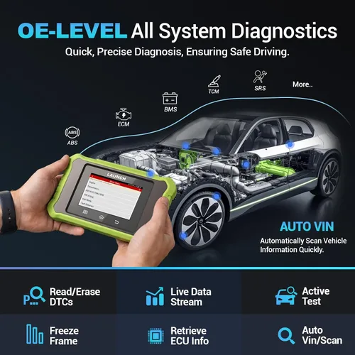 Vista 3 de LAUNCH Creader Elite X500 for BMW OBD2 Scanner, Full System Diagnostic Tool