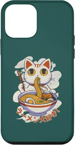 Vista 15 de Funda linda para iPhone 11 Chinese Lucky Cat Eating Ramen noodle lover anime Japón