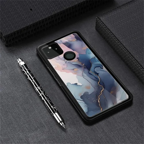 Vista 1059 de Compatible con Google Pixel 4A 5G Mobile Case Creative Acrylic Panel trasero Silicona Protección Grip especialmente diseñado para Google Pixel 4A 5G