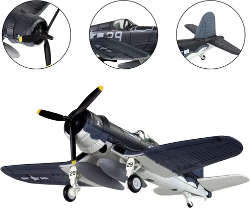 Vista 2 de HANGHANG Modelo militar de combate 1/72 F4U-1 modelo de avión fundido a troquel para colección o regalo