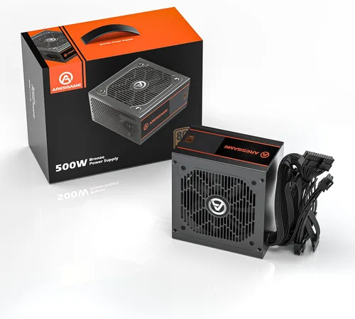 Vista 8 de ARESGAME Fuente de alimentación AGV Series 650W, certificado 80 Plus Bronze, fuente de alimentación no modular, garantía de 5 años