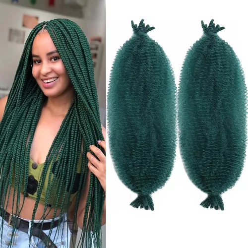 Vista 48 de Extensiones de cabello trenzado con resorte Marley Twist de 8 pulgadas, paquete de 8 para niños, cabello rizado y trenzado kinky, locs suaves