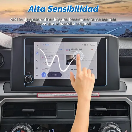 Vista 4 de Protector de pantalla HD para Toyota Tacoma 2024-2026/4Runner 2025-2026 Only for 8-Inch Screen, HD Glass, Sensitive Touch, 9H Hardness, Scratch