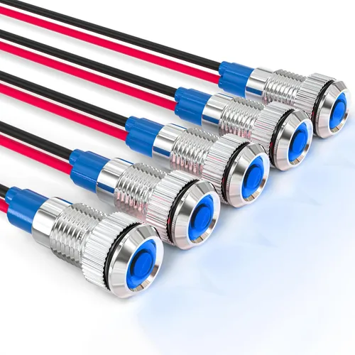 Vista 9 de GASHER Luz indicadora de ahorro de energía LED colorida de 5PCS 12V 20mA Colorido