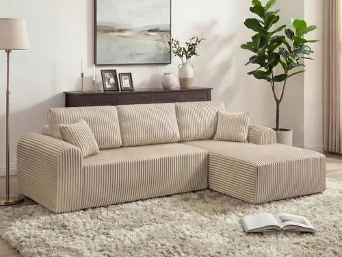 Vista 9 de THSUPER Sofás seccionales sin hueso de pana de 134 pulgadas en forma de U de gran tamaño para sala de estar con diván doble, cómodo sofá de asiento