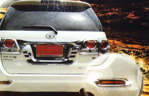 Vista 3 de K1AutoParts cromo debajo de la lámpara trasera reflector cubierta TRIM para Toyota Fortuner 2012 2013 2014