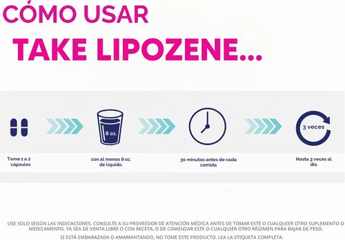 Vista 4 de Lipozene Píldoras de dieta - Suplemento para perder peso - Suprime el apetito - Tres botellas de 90 cápsulas en total