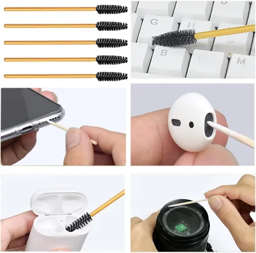 Vista 3 de Kit de limpieza de teléfono celular, 116 piezas limpiador de altavoces para iPhone y Android, limpiador de puerto de carga de pantalla de teléfono